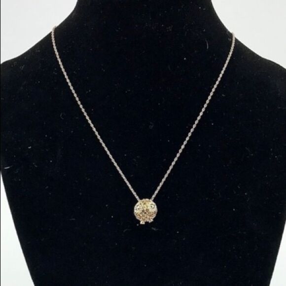 Fossil Necklace Rhinestone Mini Owl Slide Charm Brass - Picture 10 of 11